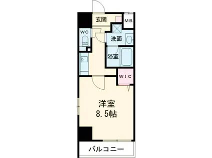 ユリカロゼ篠崎駅前(1K/6階)の間取り写真