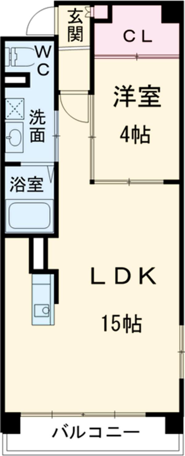 LEGCY八事(1LDK/3階)の間取り写真