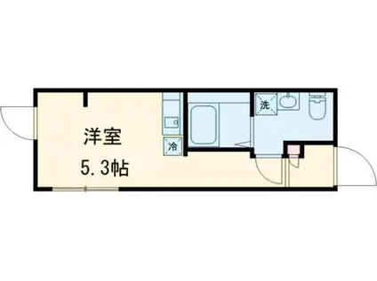WILLE NISHIARAI Ⅱ(ワンルーム/2階)の間取り写真