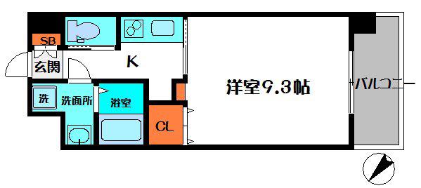 FOREST GRACE 滝井駅前Ⅰ(1K/12階)の間取り写真