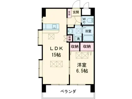 ルネス・ピュール(1LDK/5階)の間取り写真