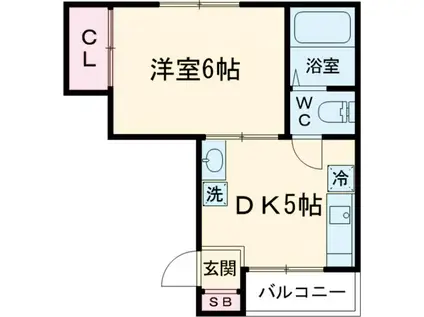 内田マンション(1DK/2階)の間取り写真