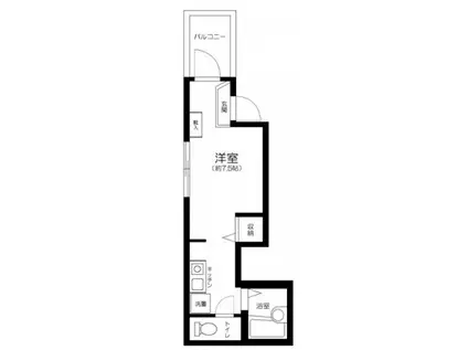 アルシオーネ町屋(ワンルーム/2階)の間取り写真