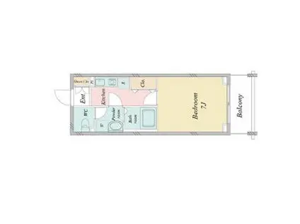 グランカーサ緑地公園(1K/3階)の間取り写真