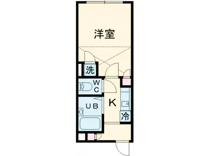 IXO富士町Ⅰ(1K/2階)の間取り写真