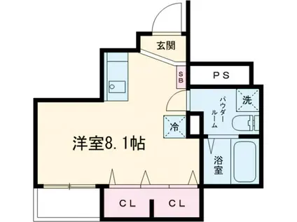 ベルグレードSY(ワンルーム/4階)の間取り写真