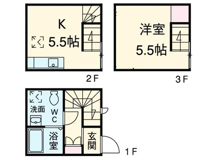 ディアコート(1DK)の間取り写真