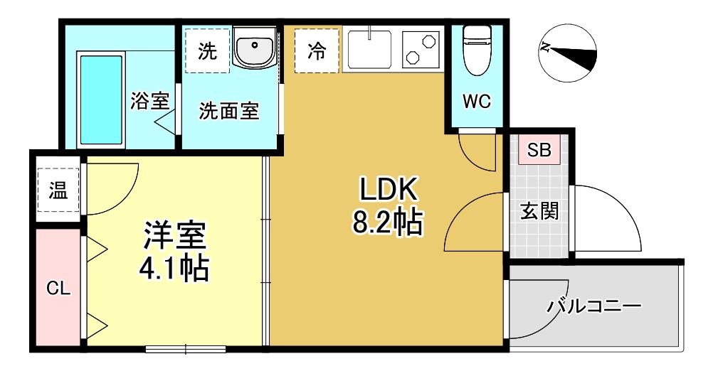 FDS吹田Ⅰ番館(1LDK/1階)の間取り写真