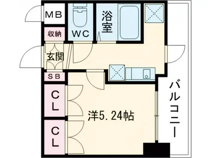 スペーシア高円寺Ⅰ(1K/8階)の間取り写真