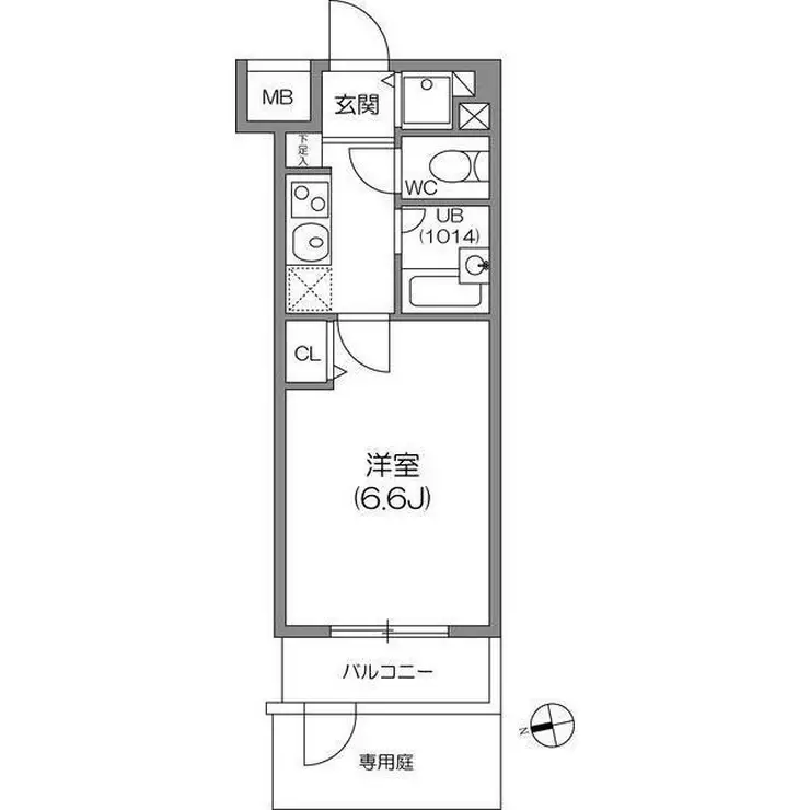 ガーラプレイス八幡山弐番館 1階階 間取り