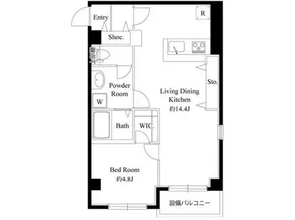 マリエッタ町屋(1LDK/3階)の間取り写真