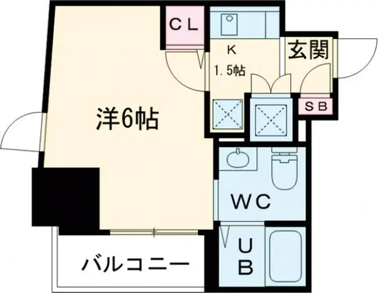 アジールコート中野坂上 6階階 間取り