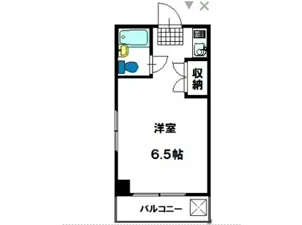 第8花園ビル(ワンルーム/3階)の間取り写真