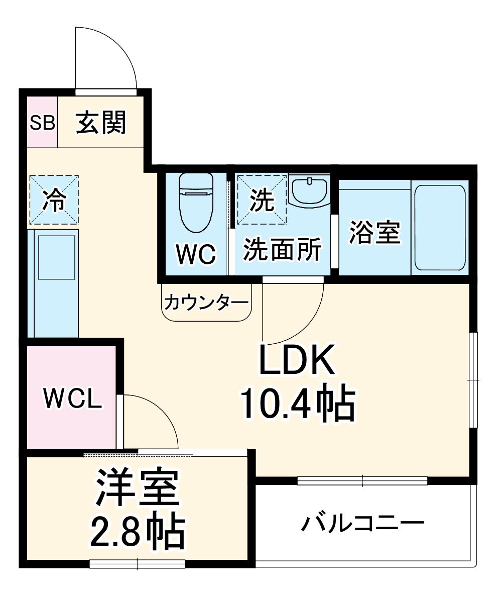 プラヴィーダ(1LDK/3階)の間取り写真