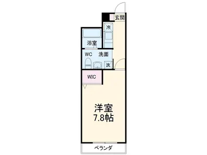 LEXUS市川南Ⅲ(1K/1階)の間取り写真