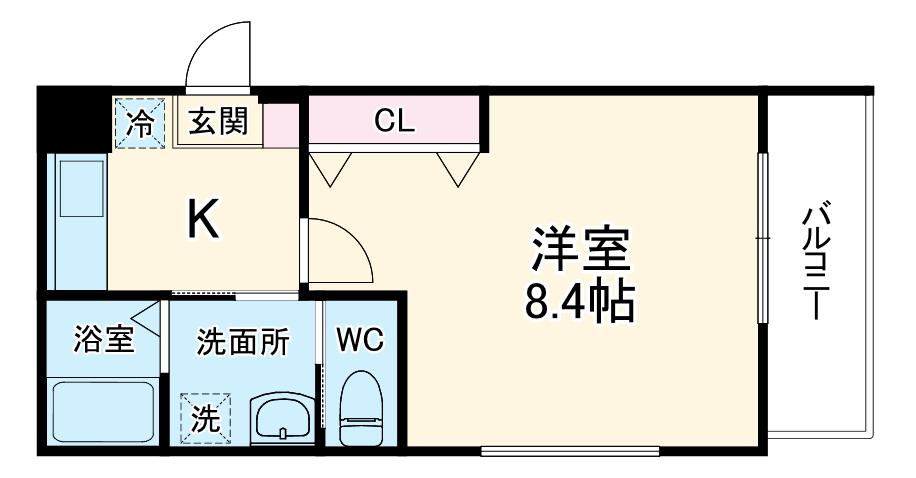 リアコート豊中岡町(1K/3階)の間取り写真