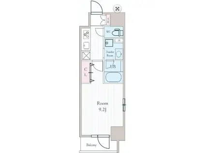 KDXレジデンス千葉中央イースト(1K/7階)の間取り写真