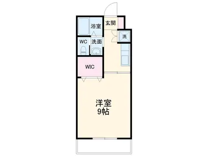 エフォール湘南(1K/2階)の間取り写真