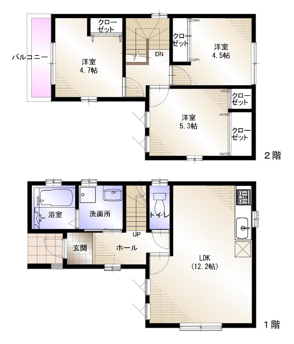 フジパレス戸建西小路 II期(3LDK/1階)の間取り写真