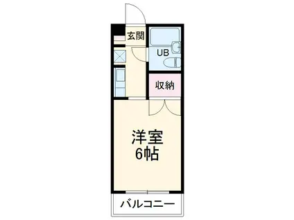 マリオン八王子Ⅲ(1K/3階)の間取り写真