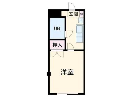 エスポアール小菅(1K/1階)の間取り写真