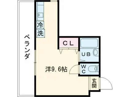 セントヤマト徳丸D館(ワンルーム/1階)の間取り写真