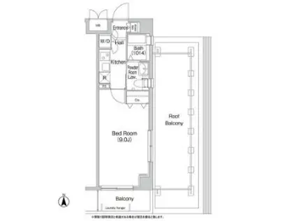 コンフォリア墨田立花(1K/7階)の間取り写真