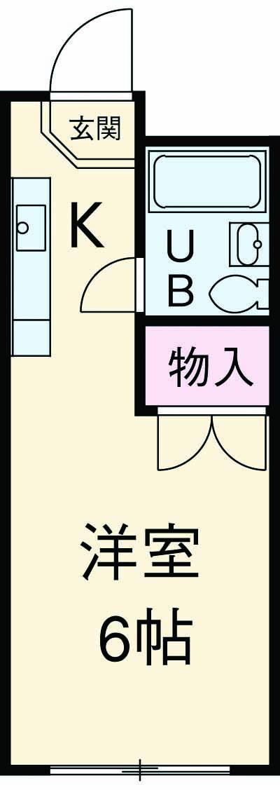 ハイツタケハナ(1K/1階)の間取り写真