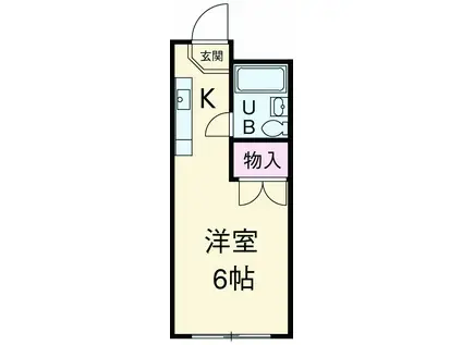 ハイツタケハナ(1K/1階)の間取り写真