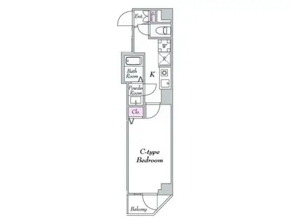 NK赤羽(1K/7階)の間取り写真