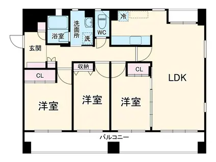 KENEDIX浦和元町B棟(3LDK/3階)の間取り写真