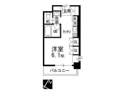 RITZY本山(ワンルーム/2階)の間取り写真