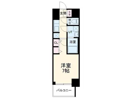 S-RESIDENCE熱田Ⅱ(1K/2階)の間取り写真