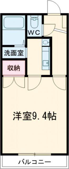 セントラルヒルズ二番館(1K/1階)の間取り写真