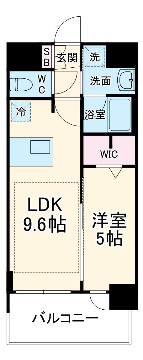 プレサンス梅田東クォーレ(1LDK/4階)の間取り写真