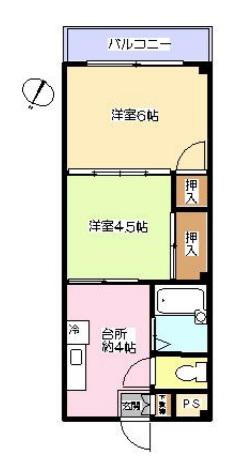 スライブハイツ(2K/2階)の間取り写真