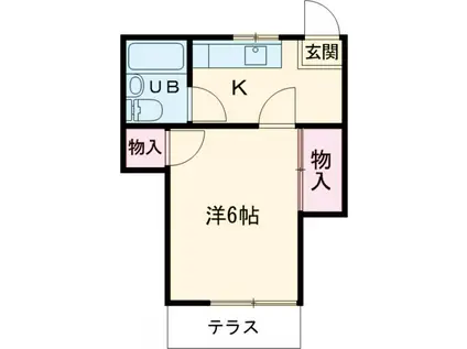 メゾン愛花夢(1K/1階)の間取り写真