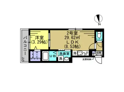 グランディール(1LDK/1階)の間取り写真