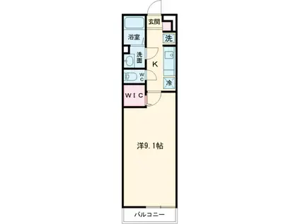 リブリフィオーレⅡ(1K/2階)の間取り写真