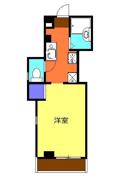 ミユキコーポ(1K/2階)の間取り写真
