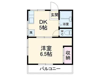 小泉ハイム(1DK/1階)の間取り写真