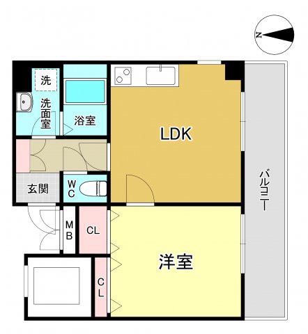 LUMINESOLEIL 3(1LDK/4階)の間取り写真