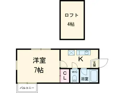 エクセレンス立川(1K/1階)の間取り写真