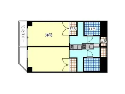 矢嶋ビル(1K/3階)の間取り写真