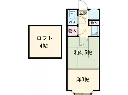 メゾンドサフラン(1K/2階)の間取り写真