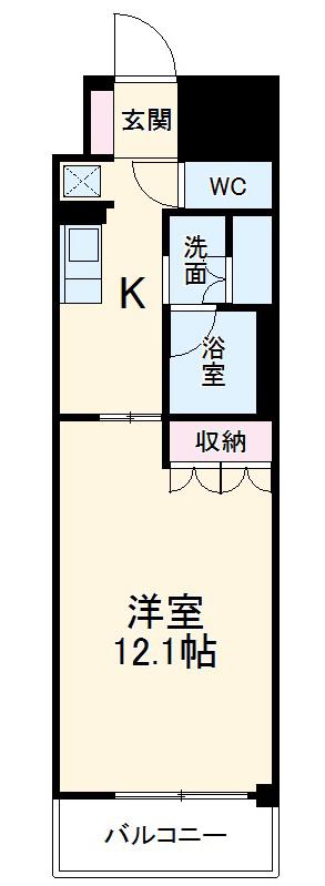 大曽根朝日マンション(1K/8階)の間取り写真