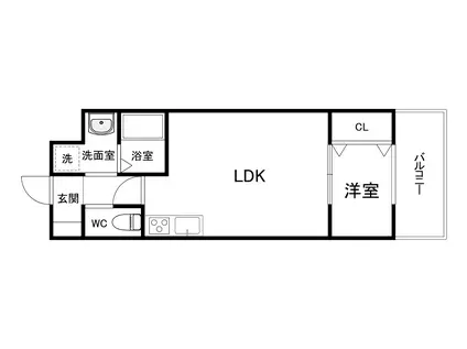 BISCUSSFORESTAOHWADA(1LDK/2階)の間取り写真