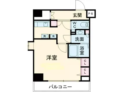 エヌエヌビル(1K/4階)の間取り写真