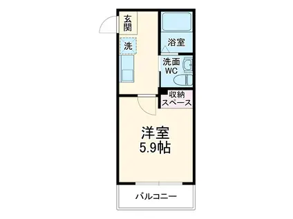 レジデンスウエスト淵野辺(1K/1階)の間取り写真