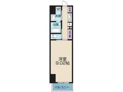 レピュア王子本町(1K/7階)の間取り写真